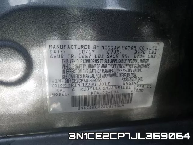 3N1CE2CP7JL359064 фото 2