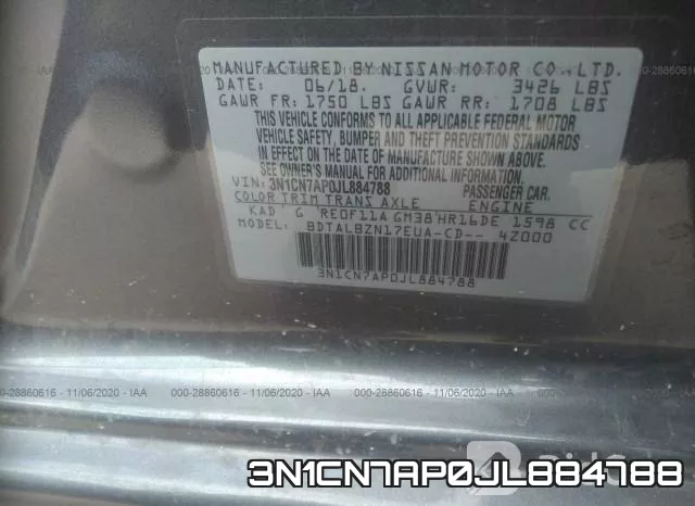 3N1CN7AP0JL884788 фото 9