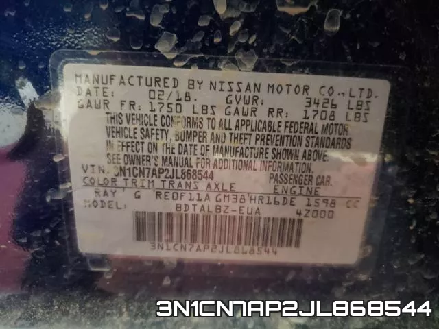 3N1CN7AP2JL868544 фото 2