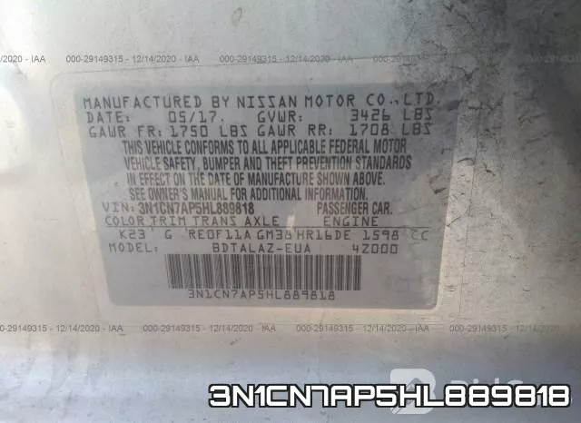 3N1CN7AP5HL889818 фото 10