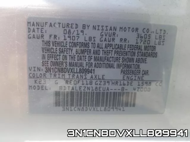 3N1CN8DVXLL809941 фото 2