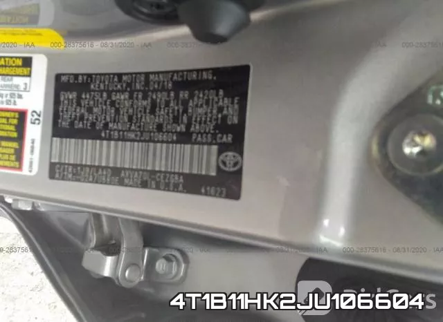 4T1B11HK2JU106604 фото 10