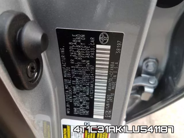 4T1C31AK1LU541187 фото 2