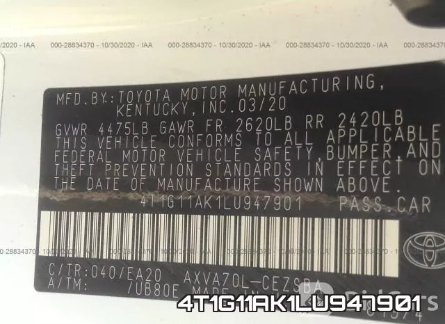 4T1G11AK1LU947901 фото 10