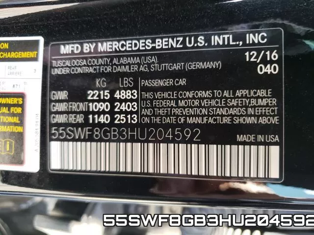 55SWF8GB3HU204592 фото 2