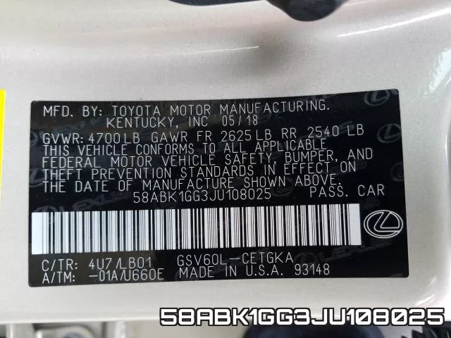 58ABK1GG3JU108025 фото 2