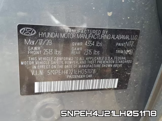5NPEH4J21LH051178 фото 2