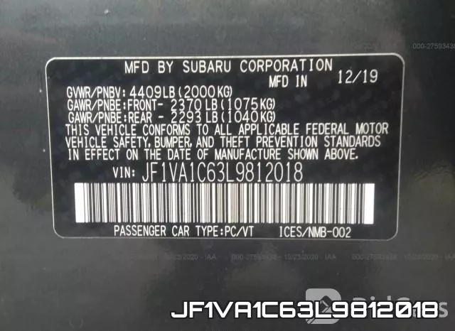 JF1VA1C63L9812018 фото 10