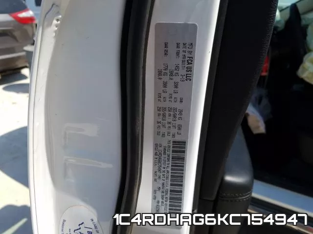 1C4RDHAG6KC754947 фото 2