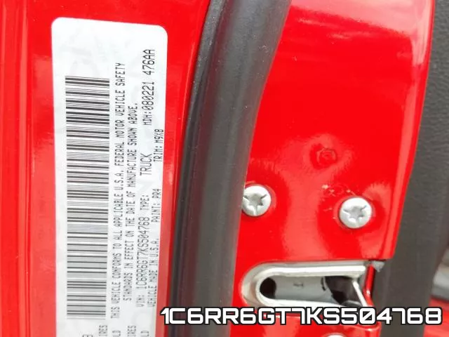 1C6RR6GT7KS504768 фото 2