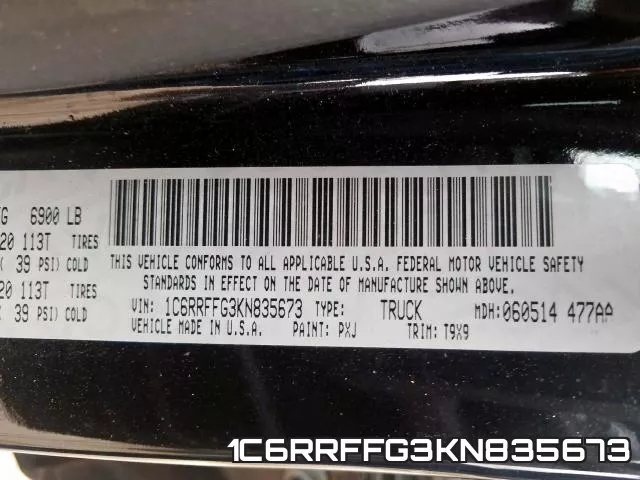 1C6RRFFG3KN835673 фото 2