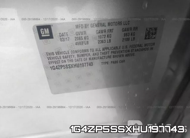 1G4ZP5SSXHU197743 фото 8