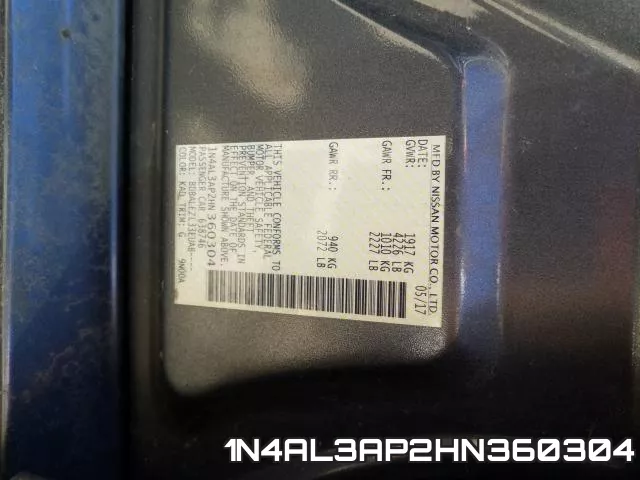 1N4AL3AP2HN360304 фото 2