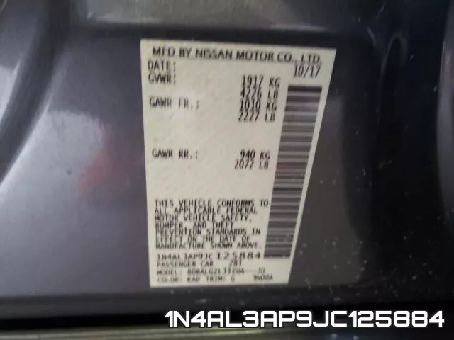 1N4AL3AP9JC125884 фото 2
