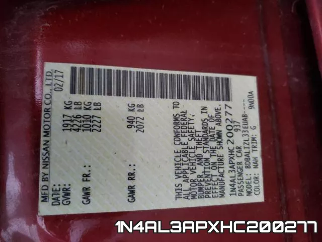 1N4AL3APXHC200277 фото 2