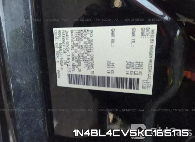 1N4BL4CV5KC165175 фото 10