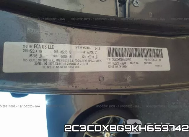 2C3CDXBG9KH653742 фото 10