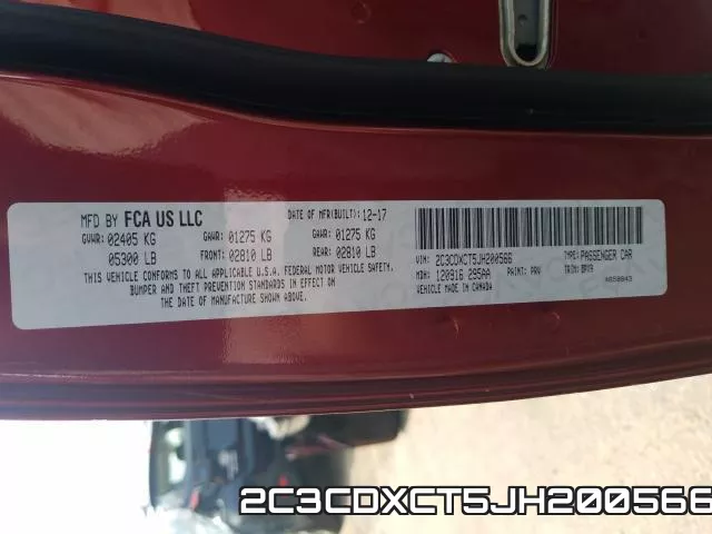 2C3CDXCT5JH200566 фото 2