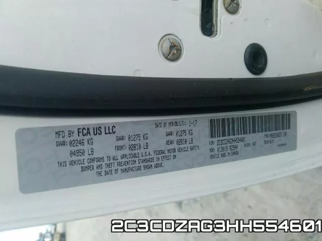 2C3CDZAG3HH554601 фото 2