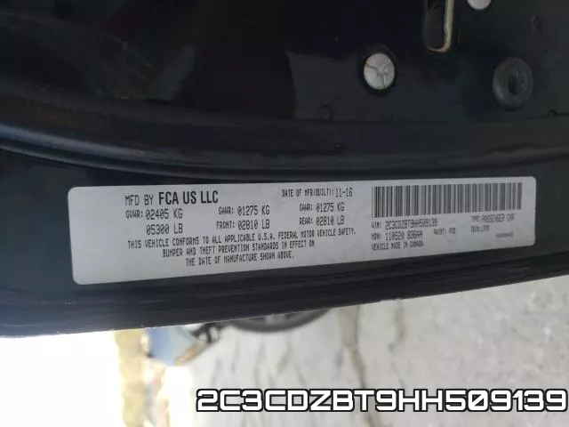 2C3CDZBT9HH509139 фото 2