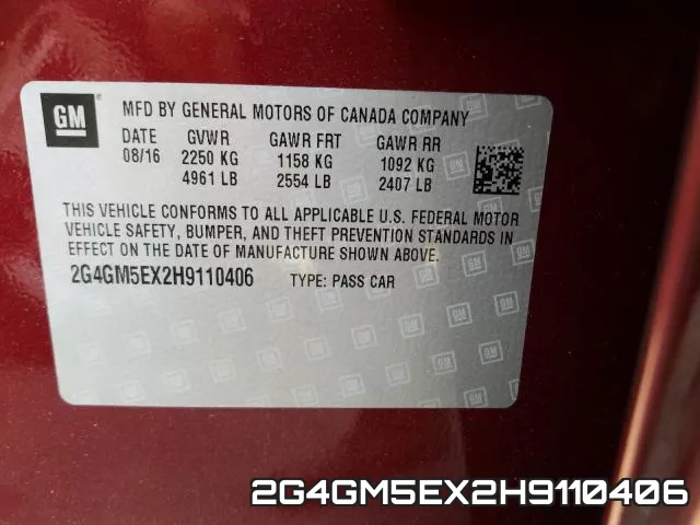 2G4GM5EX2H9110406 фото 2