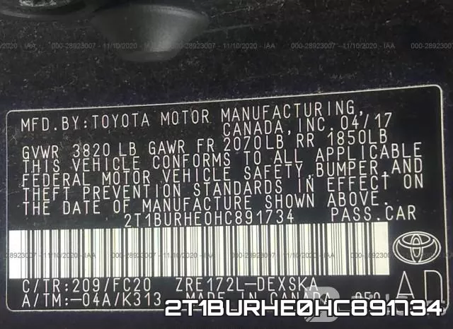 2T1BURHE0HC891734 фото 10