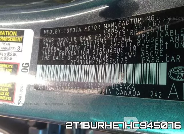 2T1BURHE7HC945076 фото 9