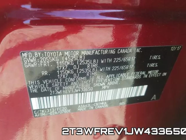 2T3WFREV1JW433650 фото 2