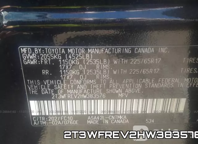 2T3WFREV2HW383576 фото 10