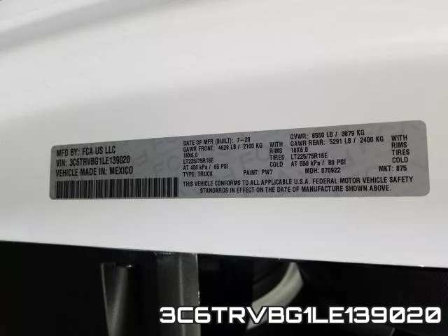 3C6TRVBG1LE139020 фото 2