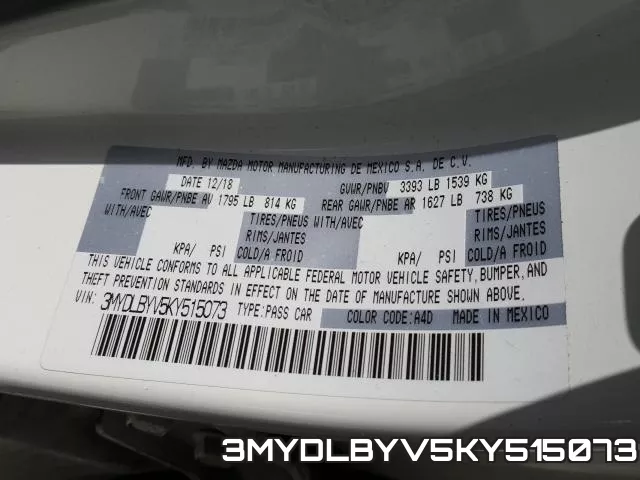 3MYDLBYV5KY515073 фото 2