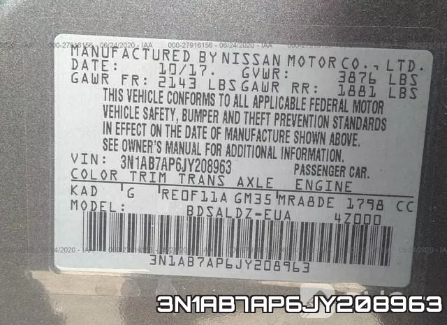 3N1AB7AP6JY208963 фото 10