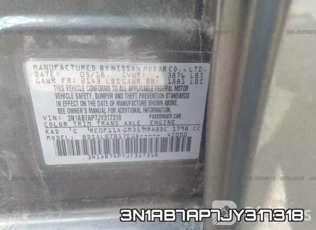 3N1AB7AP7JY317318 фото 10