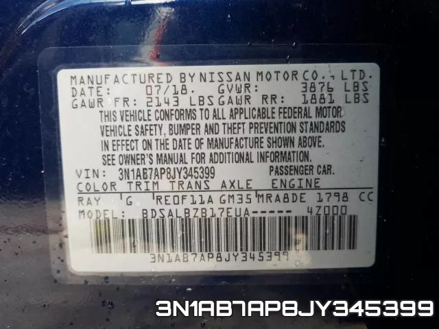 3N1AB7AP8JY345399 фото 2