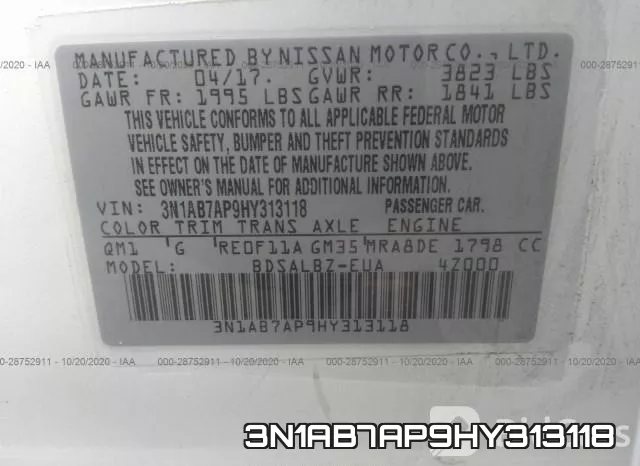 3N1AB7AP9HY313118 фото 10