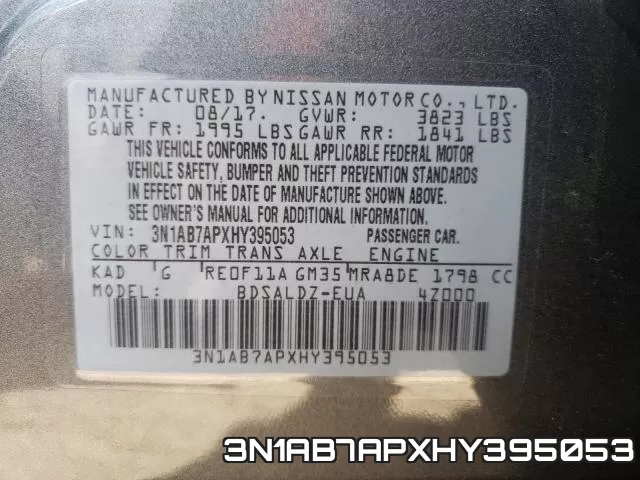 3N1AB7APXHY395053 фото 2