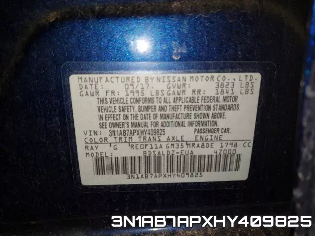 3N1AB7APXHY409825 фото 2