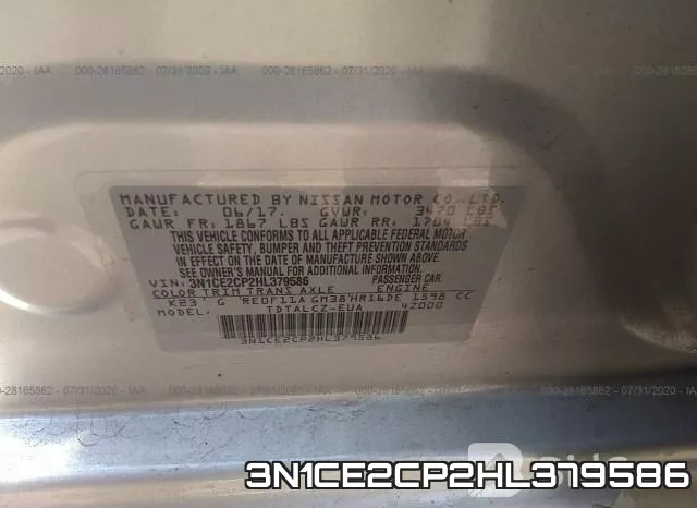 3N1CE2CP2HL379586 фото 10