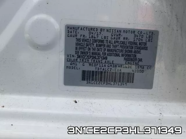 3N1CE2CP3HL371349 фото 2