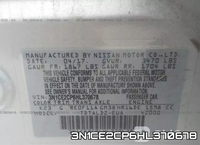 3N1CE2CP6HL370678 фото 10