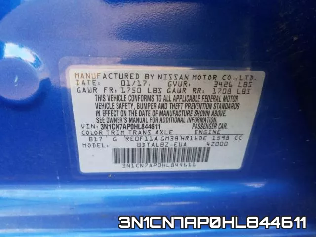 3N1CN7AP0HL844611 фото 2