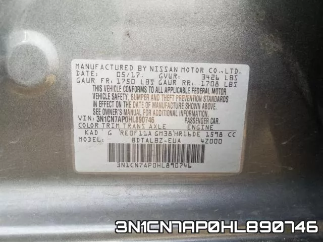 3N1CN7AP0HL890746 фото 2