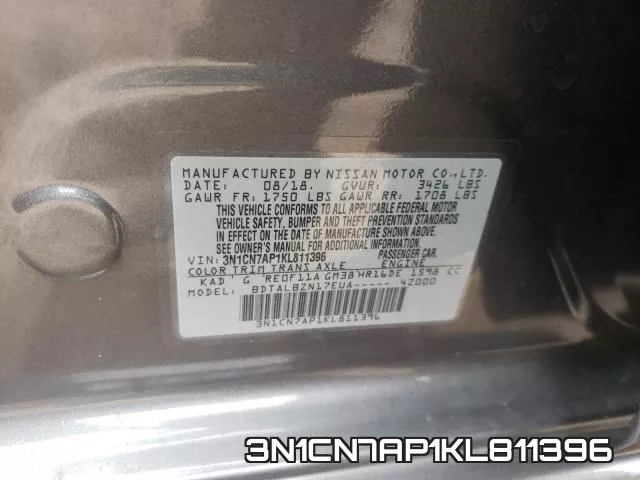 3N1CN7AP1KL811396 фото 2