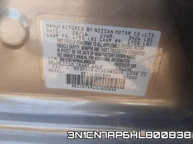 3N1CN7AP6HL800838 фото 2