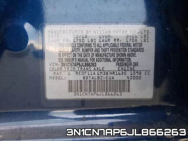 3N1CN7AP6JL866263 фото 2