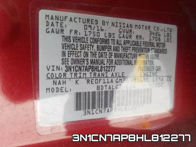 3N1CN7AP8HL812277 фото 2