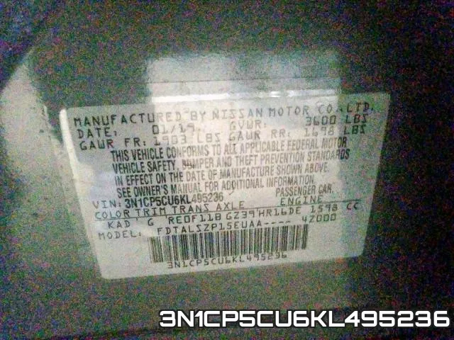 3N1CP5CU6KL495236 фото 2