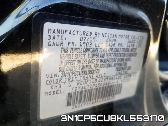 3N1CP5CU8KL553170 фото 2