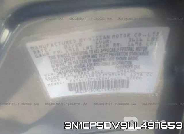 3N1CP5DV9LL497653 фото 10