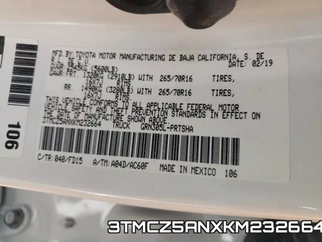 3TMCZ5ANXKM232664 фото 2